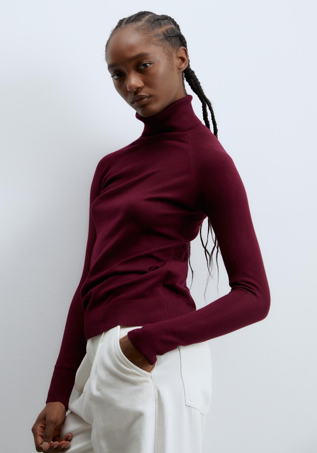 Sfera Basic high-neck top - Currant 2 Shaws Department Stores