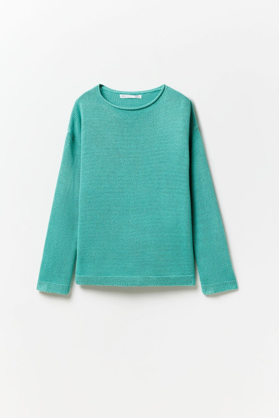 Sfera Trim detail plain sweater - Green 7 Shaws Department Stores