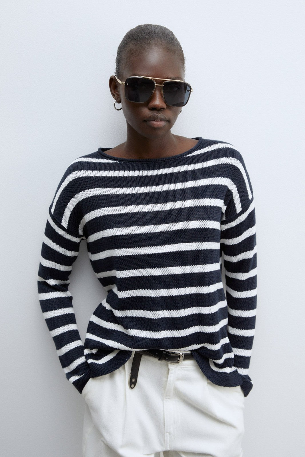 Sfera Basic sweater - Navy 1 Shaws Department Stores