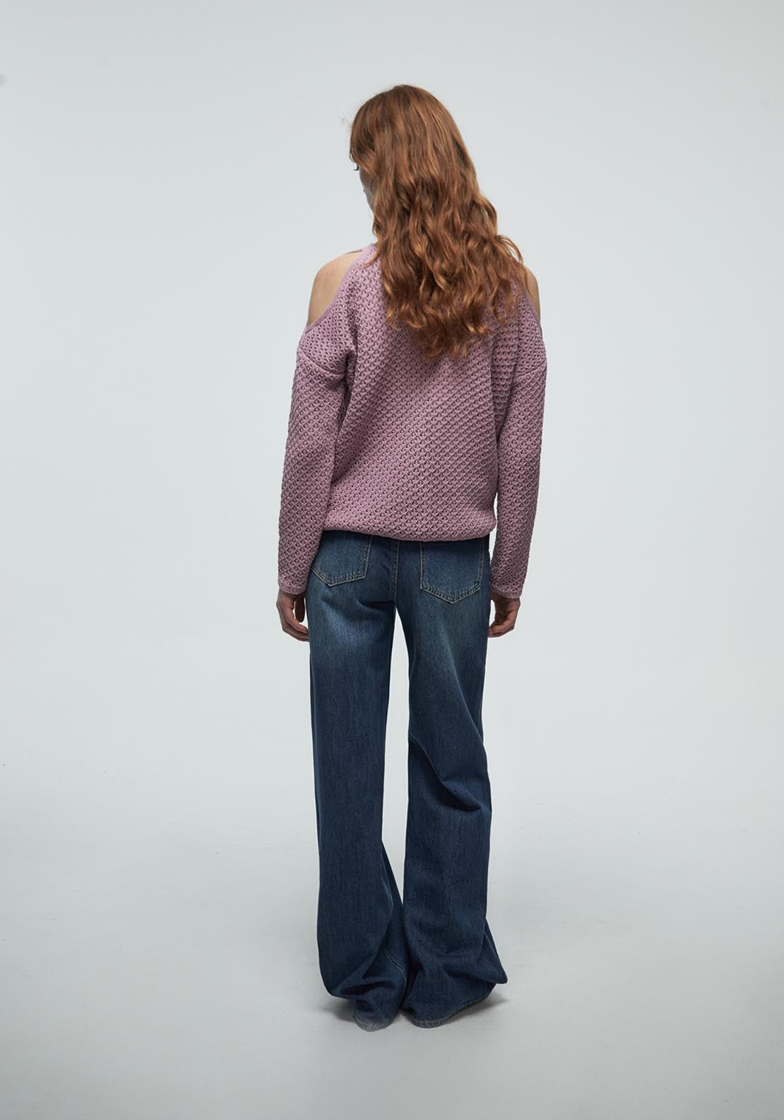 Sfera Cut Out Sweater - Pink 2 Shaws Department Stores