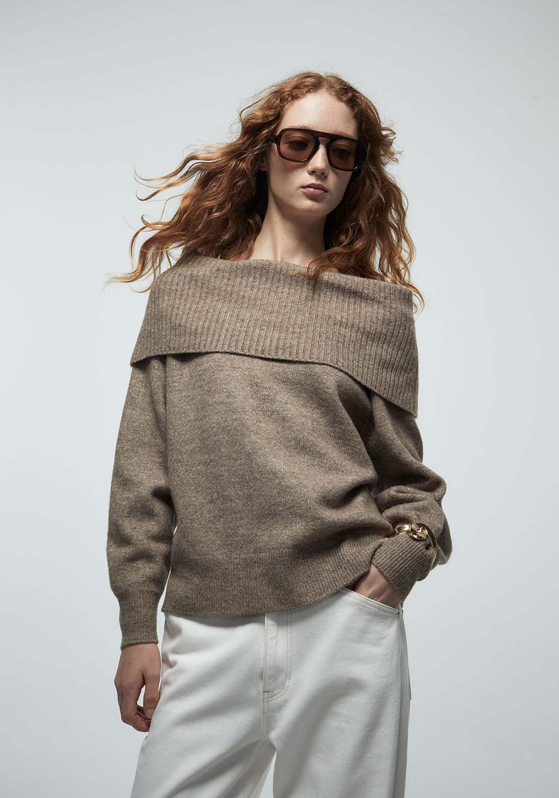 Bardot Sweater - Brown