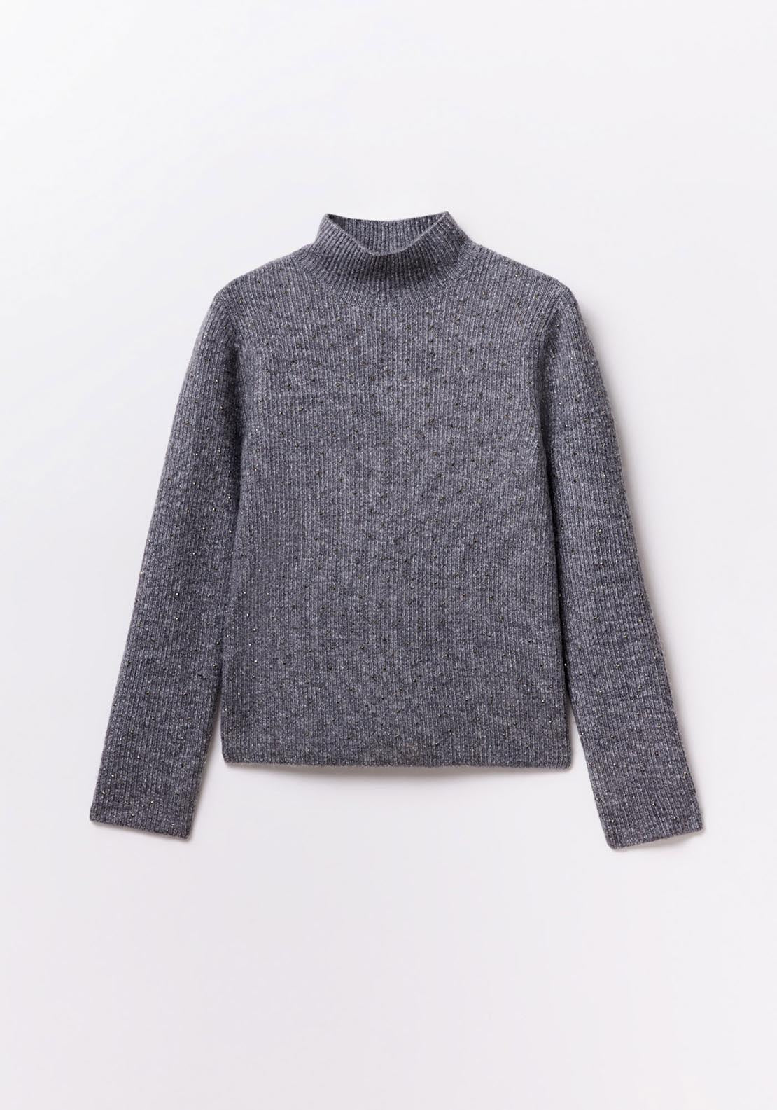 Sfera High-neck sweater - Grey Mink 5 Shaws Department Stores