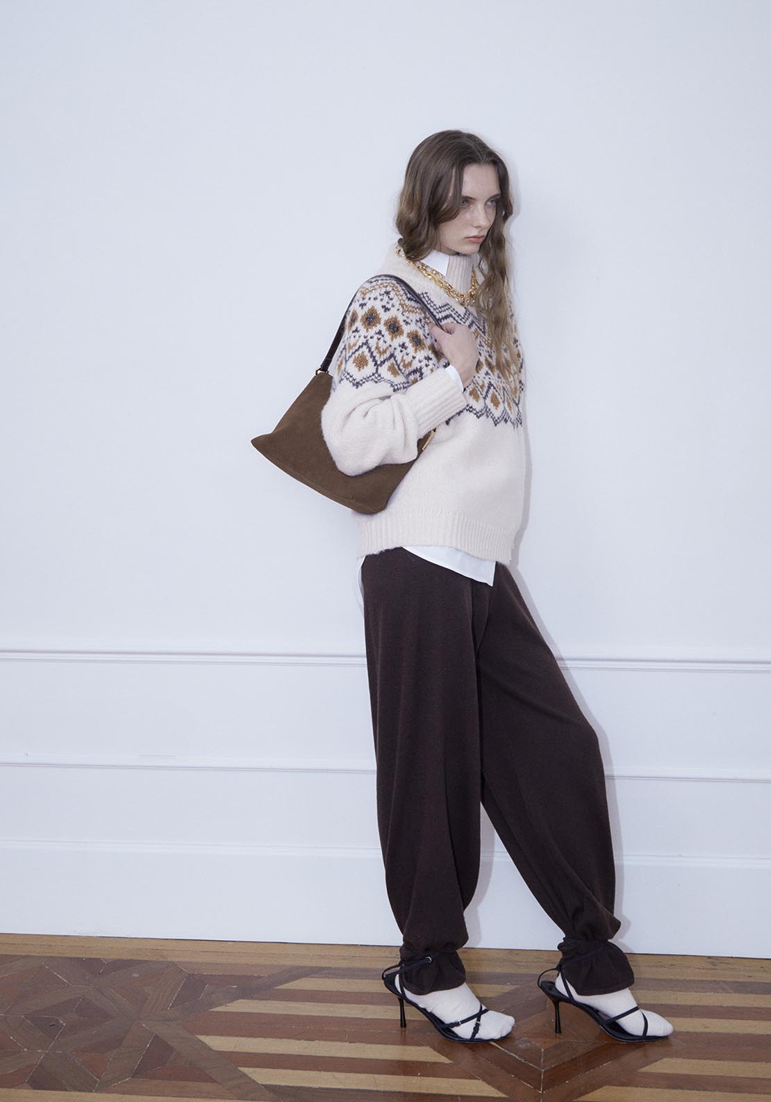 Sfera High-neck Alpine sweater - Ecru 3 Shaws Department Stores