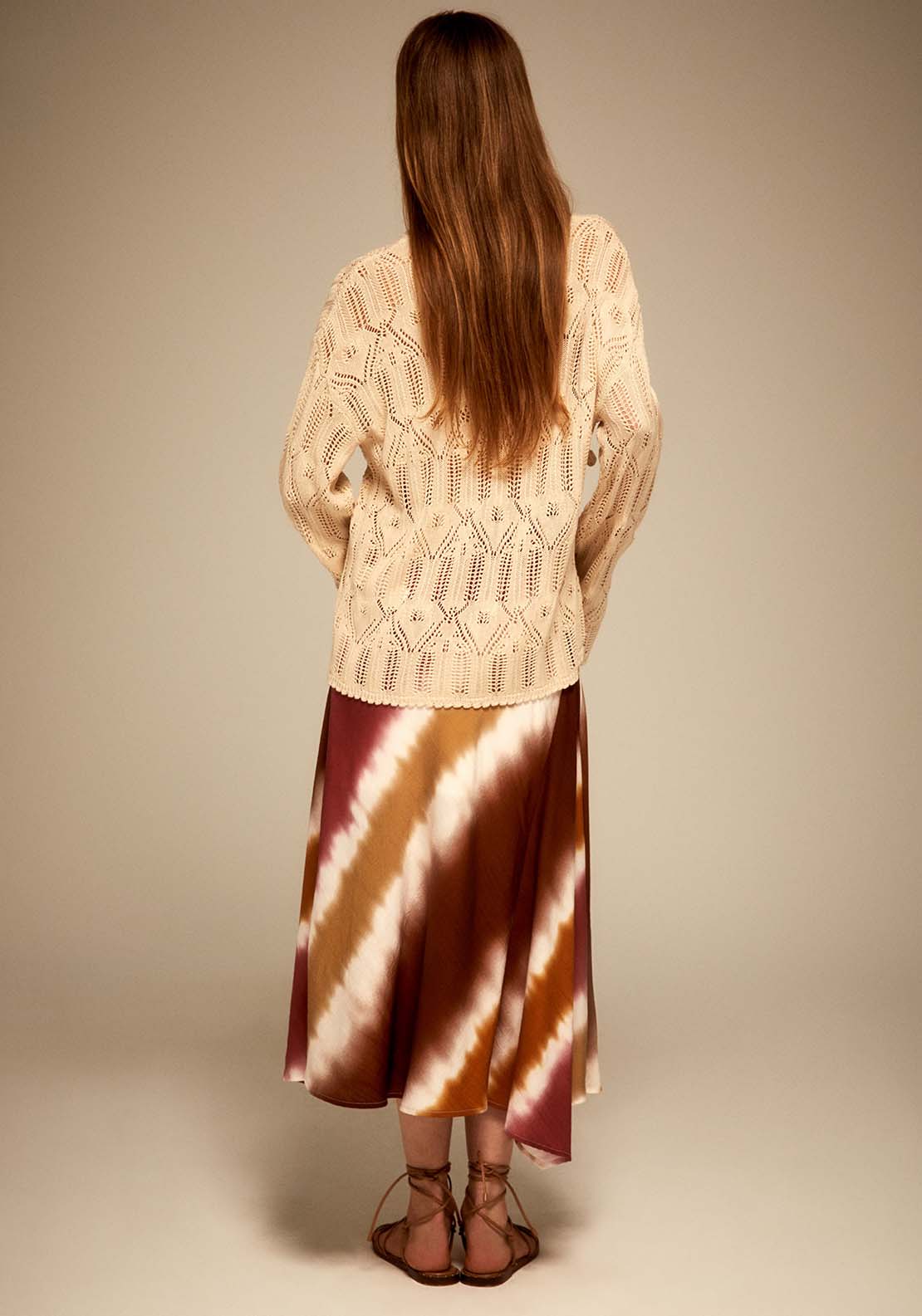 Sfera Openwork Kaftan Sweater - Ecru 2 Shaws Department Stores