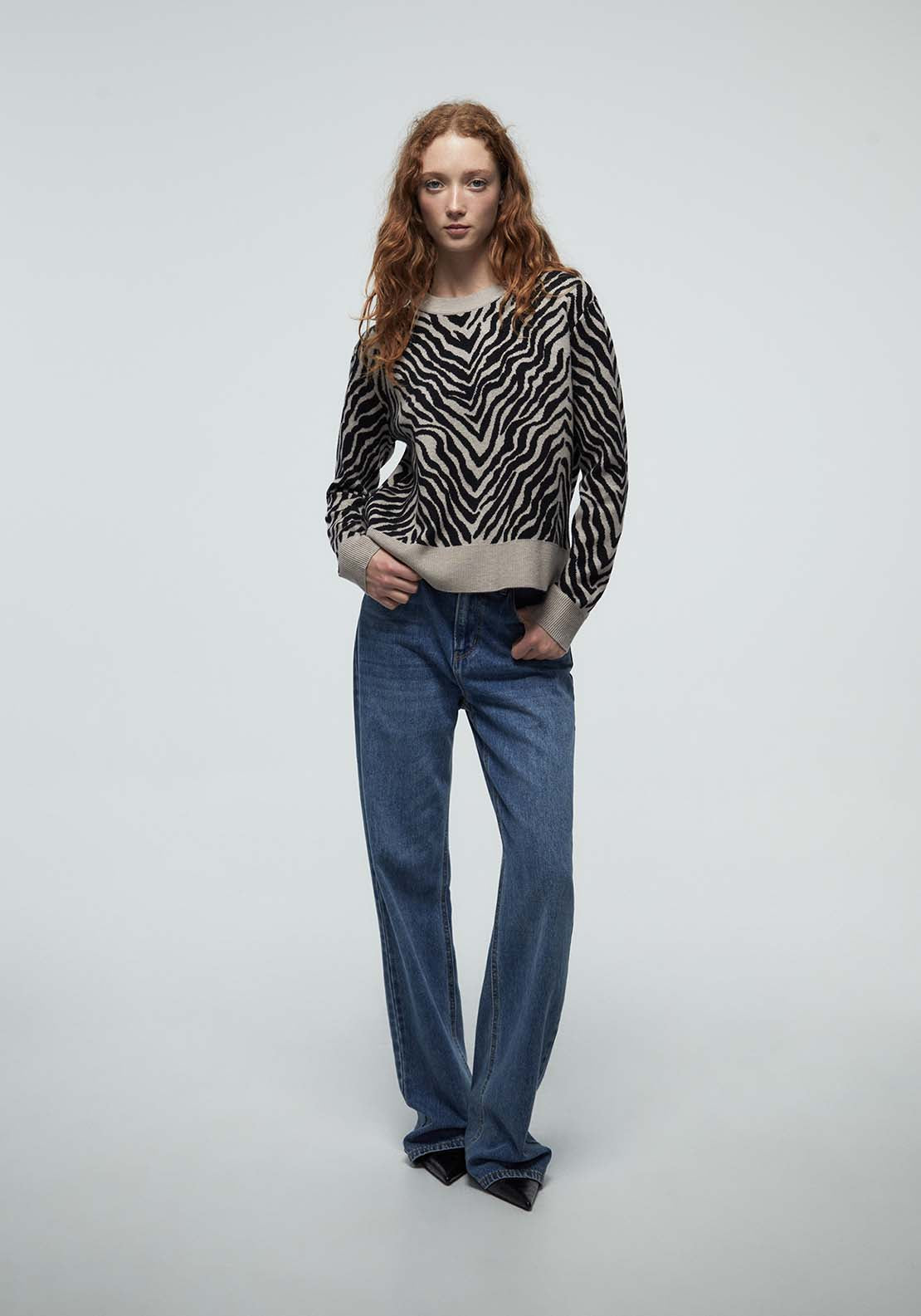 Round Neck Sweater - Melange Light