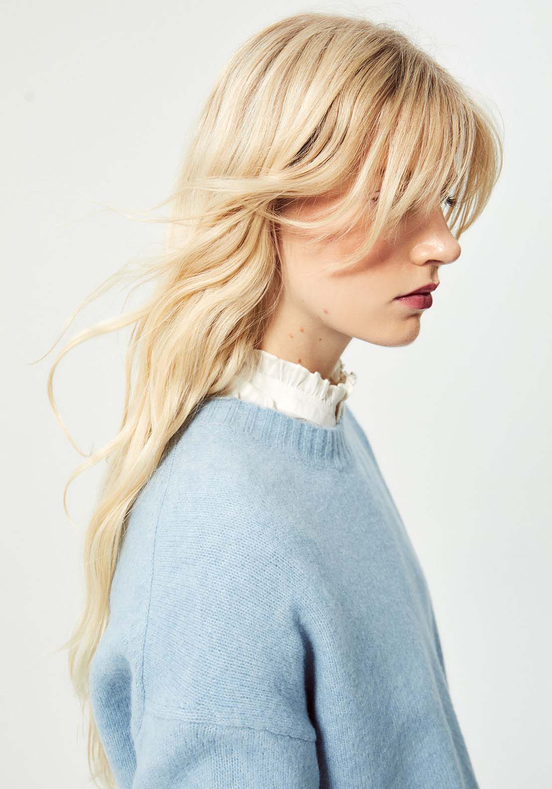 Round Neck Sweater - Blue