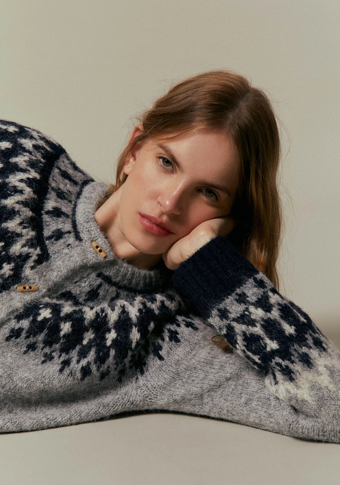 Short Alpine Cardigan - Grey