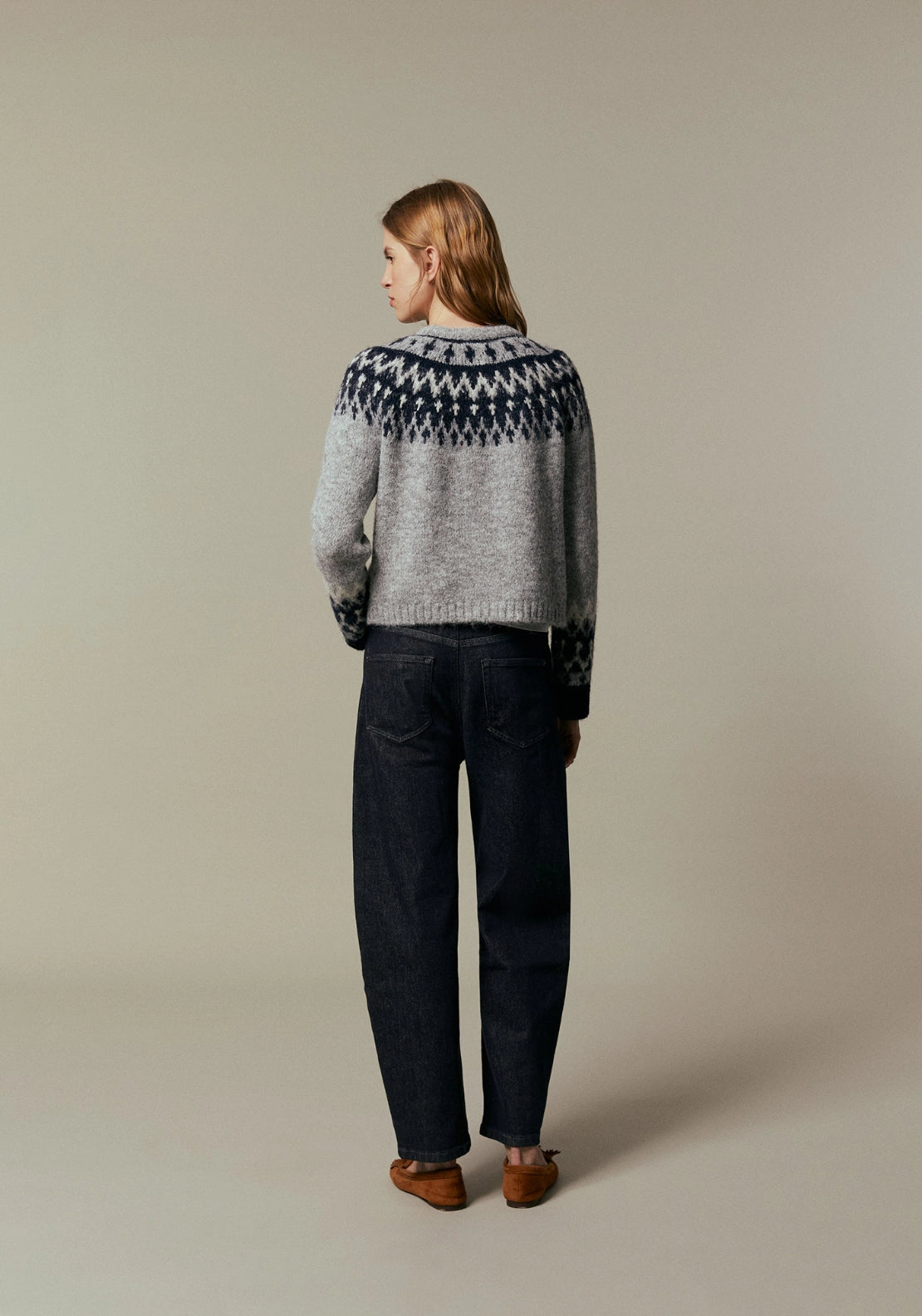 Short Alpine Cardigan - Grey