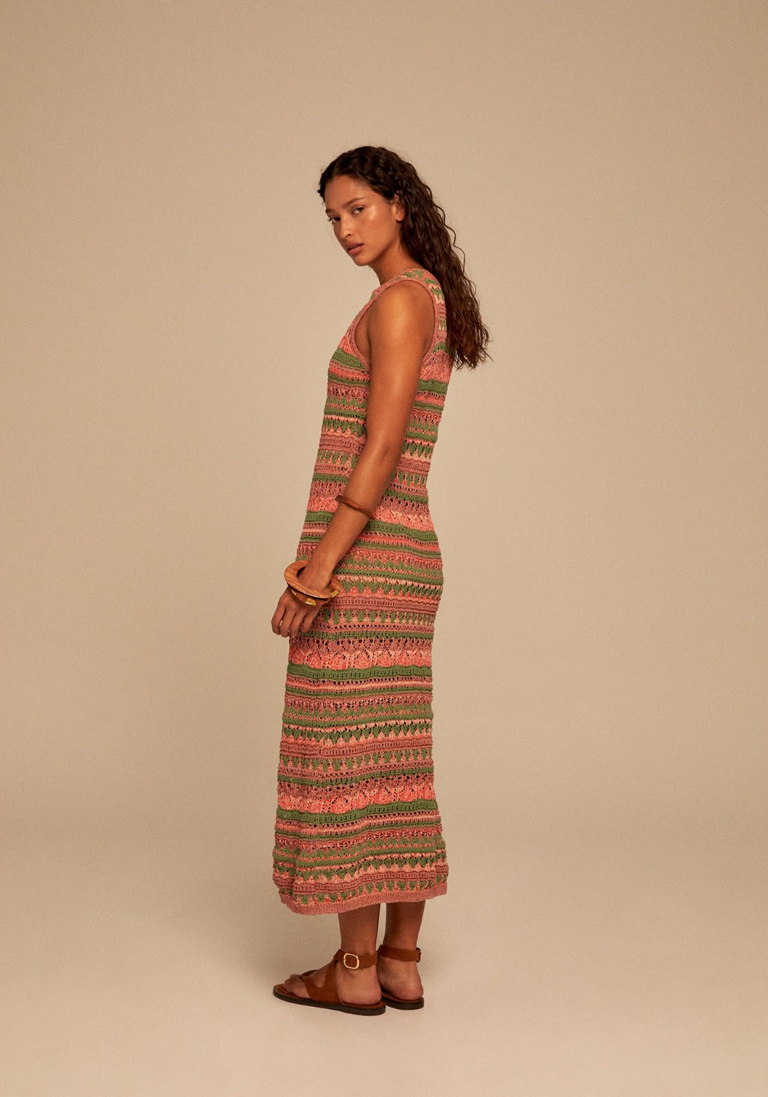 Multicolour Knit Maxi Dress - Multicolour