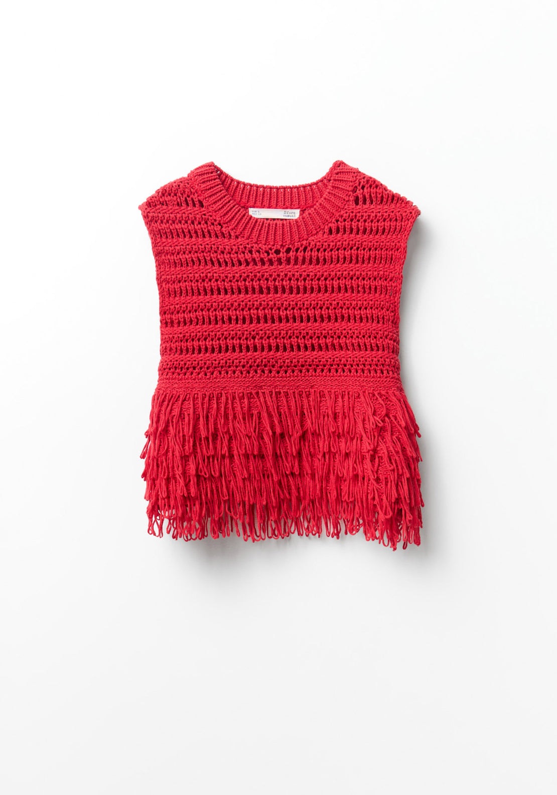 Fringe Hem Top - Red