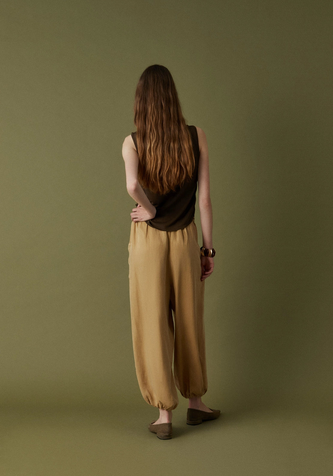 Gathered Side Top - Beige