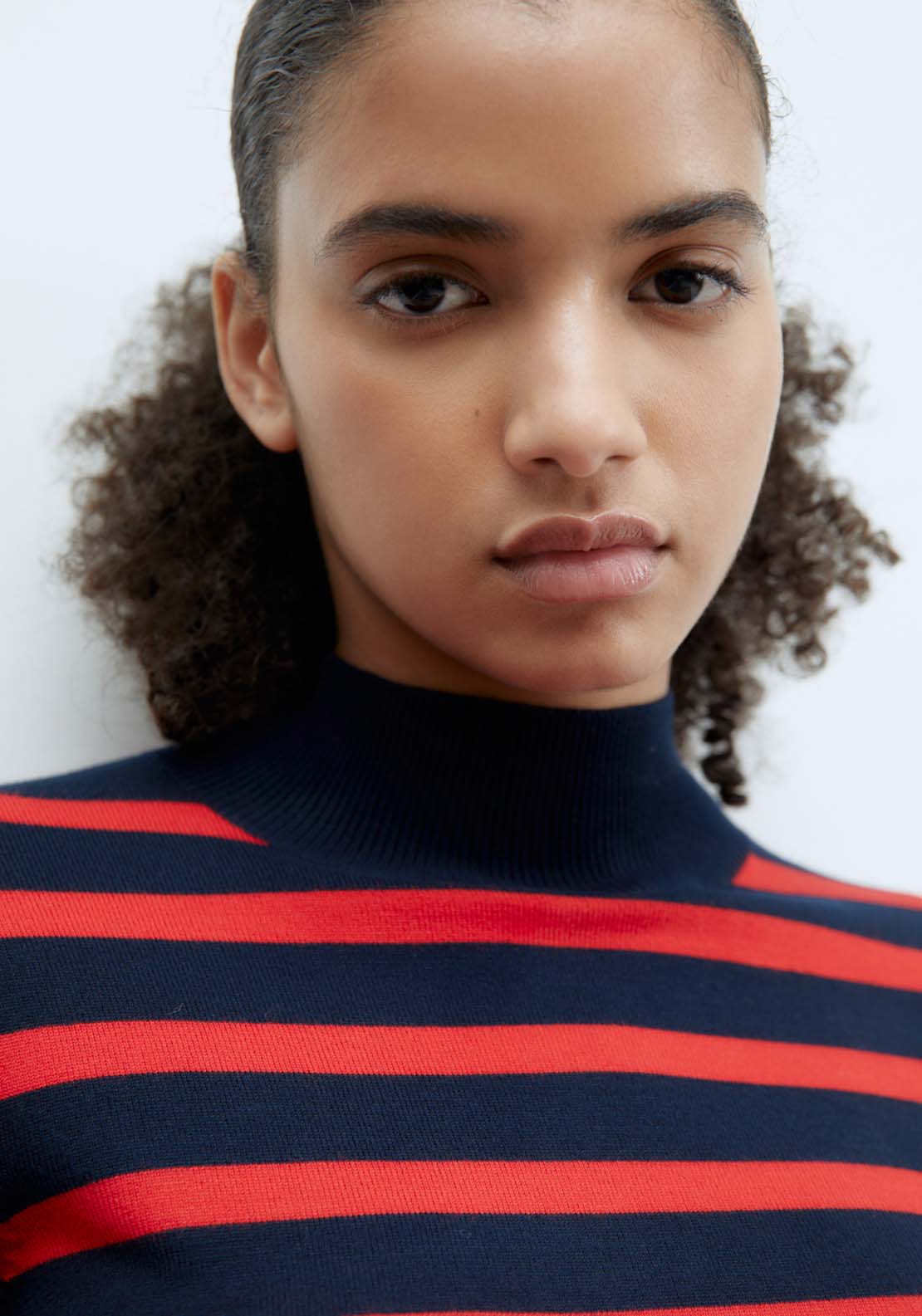 Sfera Stripes high-neck sweater - Red 3 Shaws Department Stores