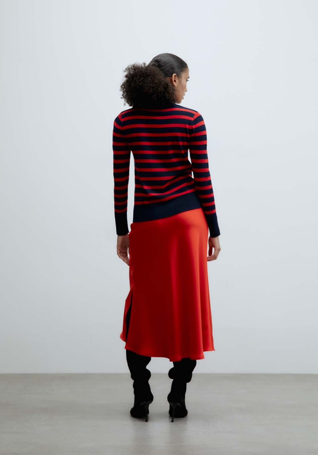 Sfera Stripes high-neck sweater - Red 5 Shaws Department Stores