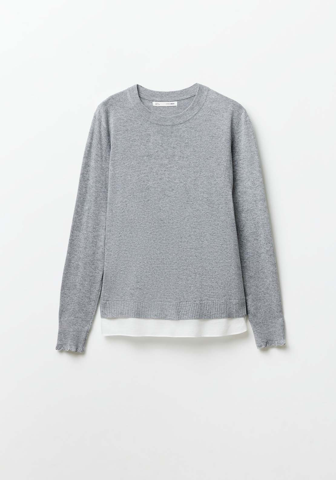 Sfera Knit Sweater - Grey Mink 6 Shaws Department Stores