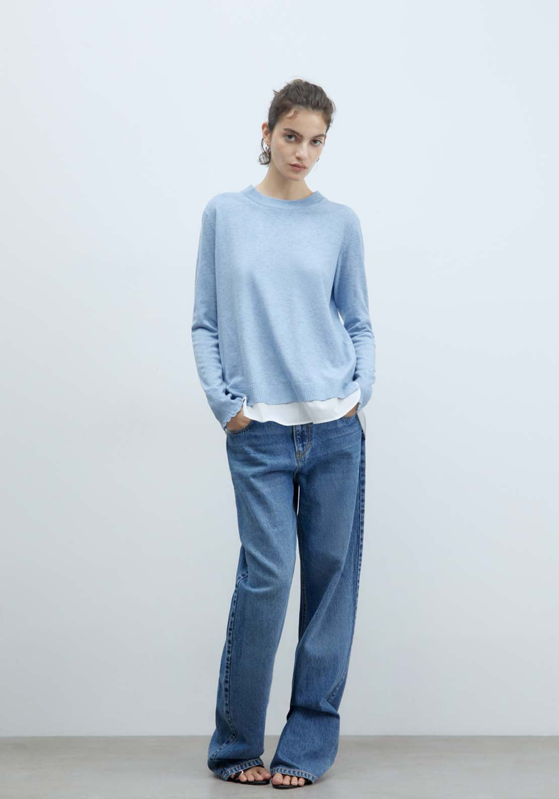 Sfera Knit Sweater - Blue Mink 1 Shaws Department Stores