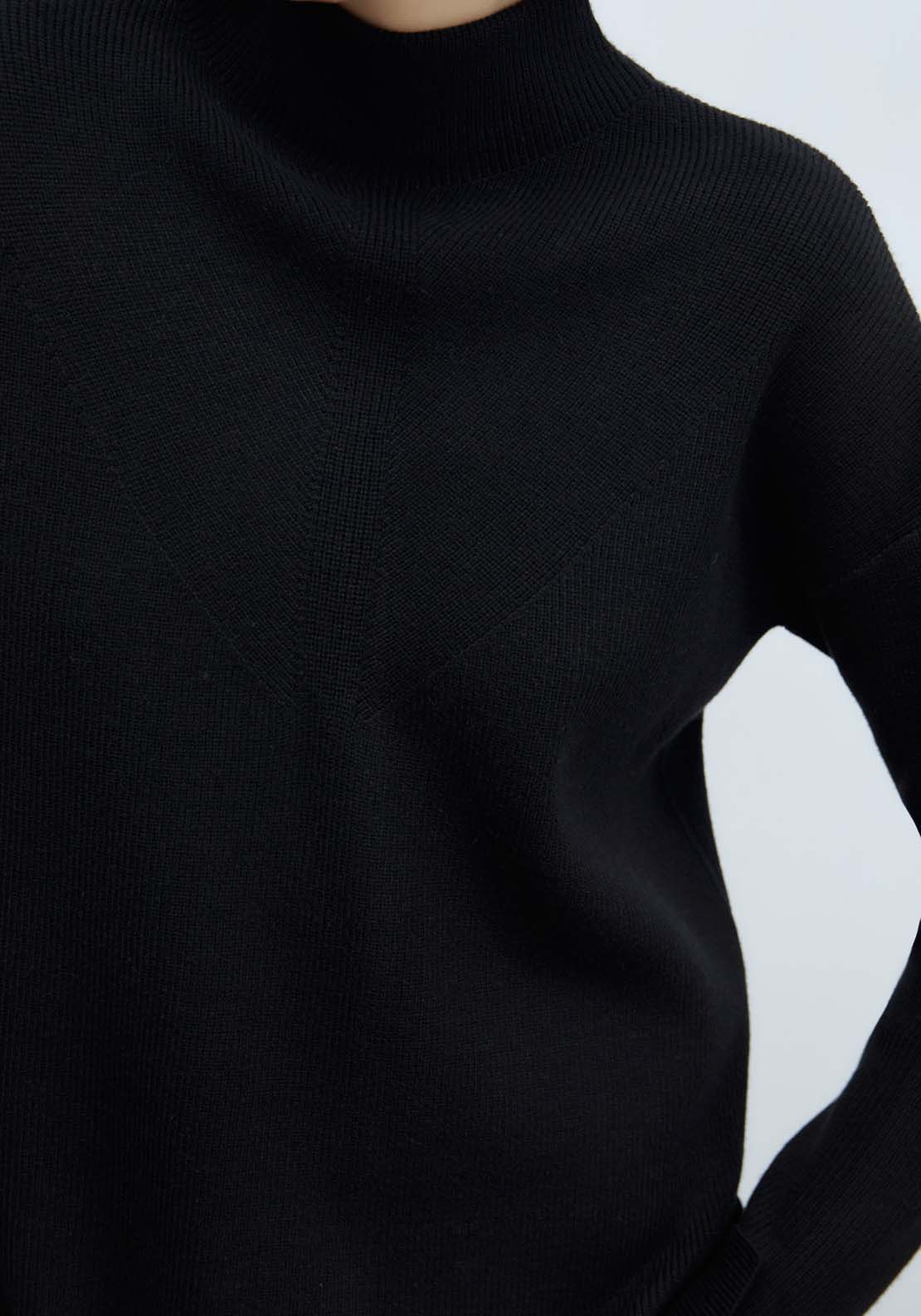 Sfera High-Neck Sweater - Black 4 Shaws Department Stores