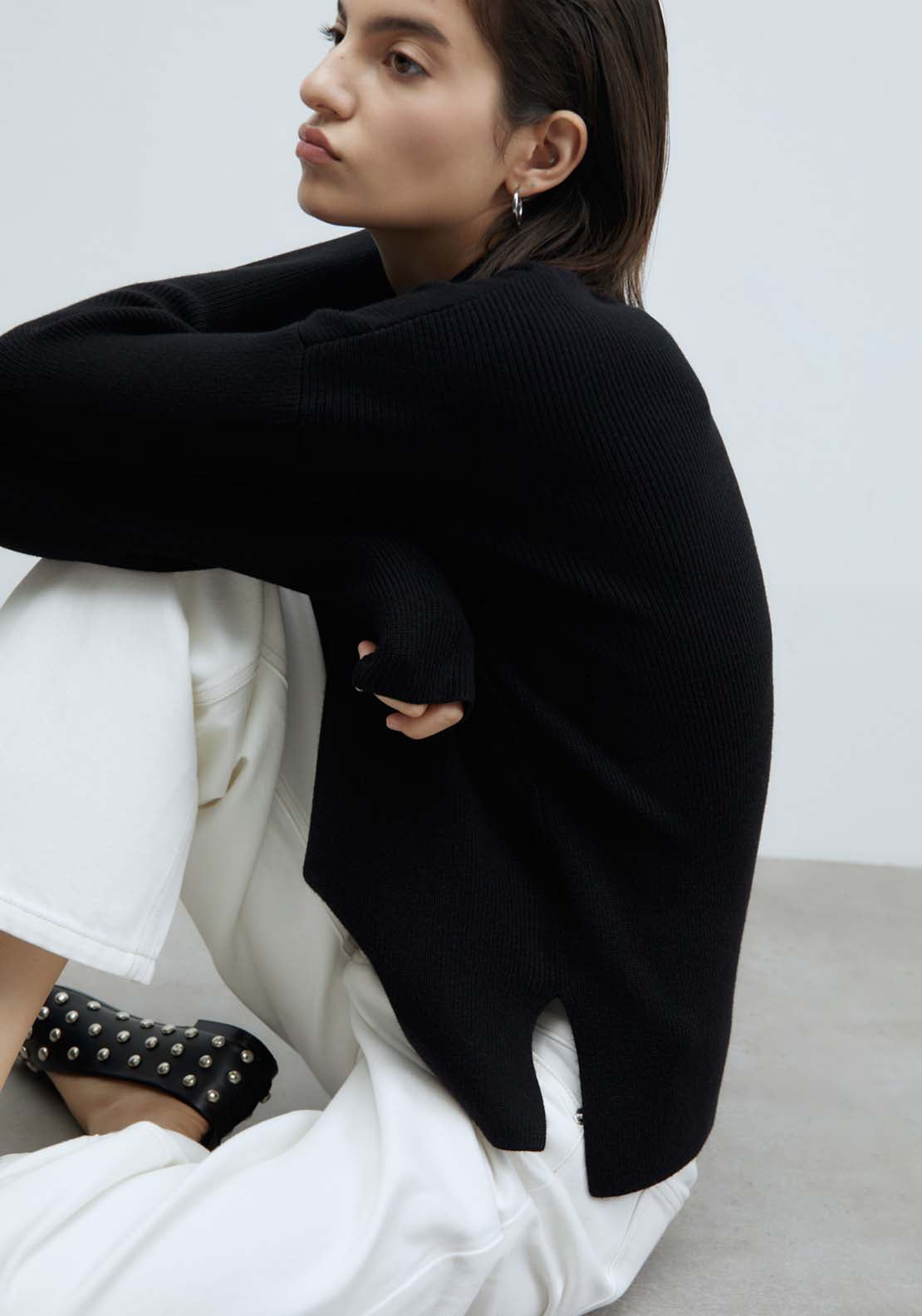 Sfera High-Neck Sweater - Black 2 Shaws Department Stores