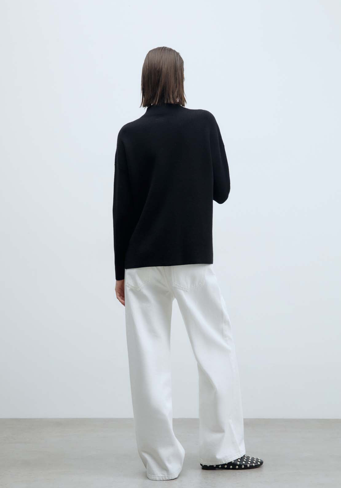 Sfera High-Neck Sweater - Black 3 Shaws Department Stores