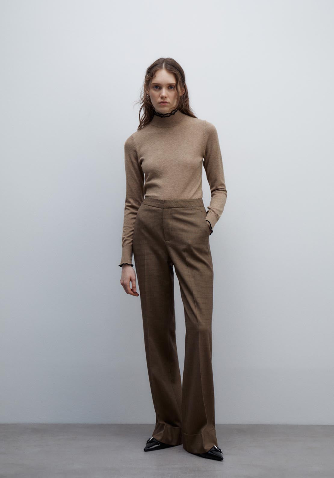 Sfera High-neck sweater - Camel Mink 5 Shaws Department Stores