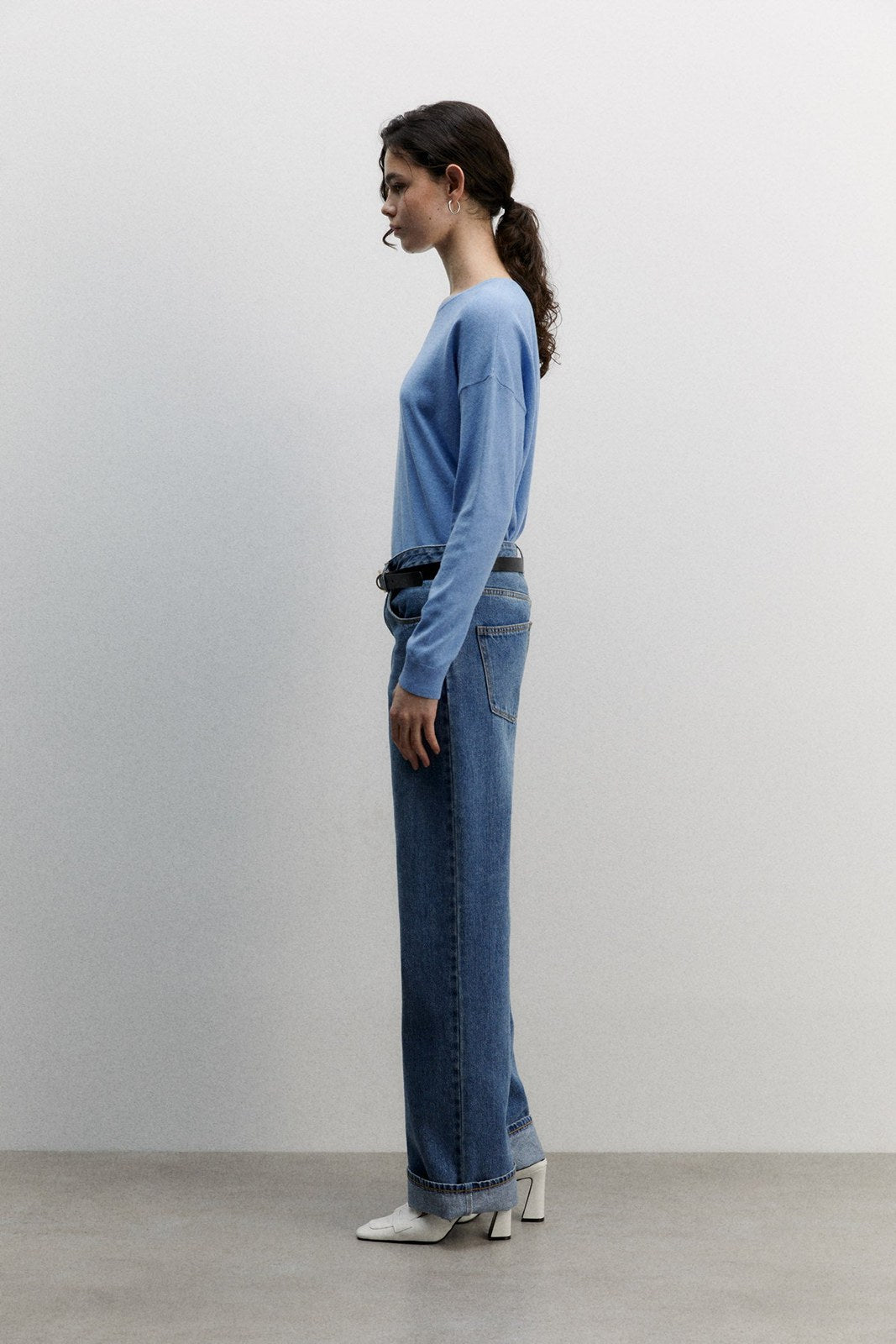 Sfera Basic sweater - Blue 4 Shaws Department Stores
