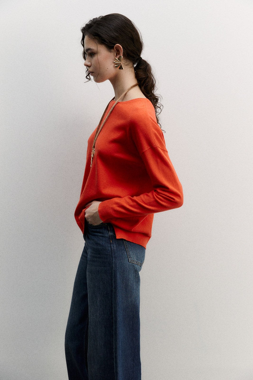 Sfera Basic sweater - Red 4 Shaws Department Stores