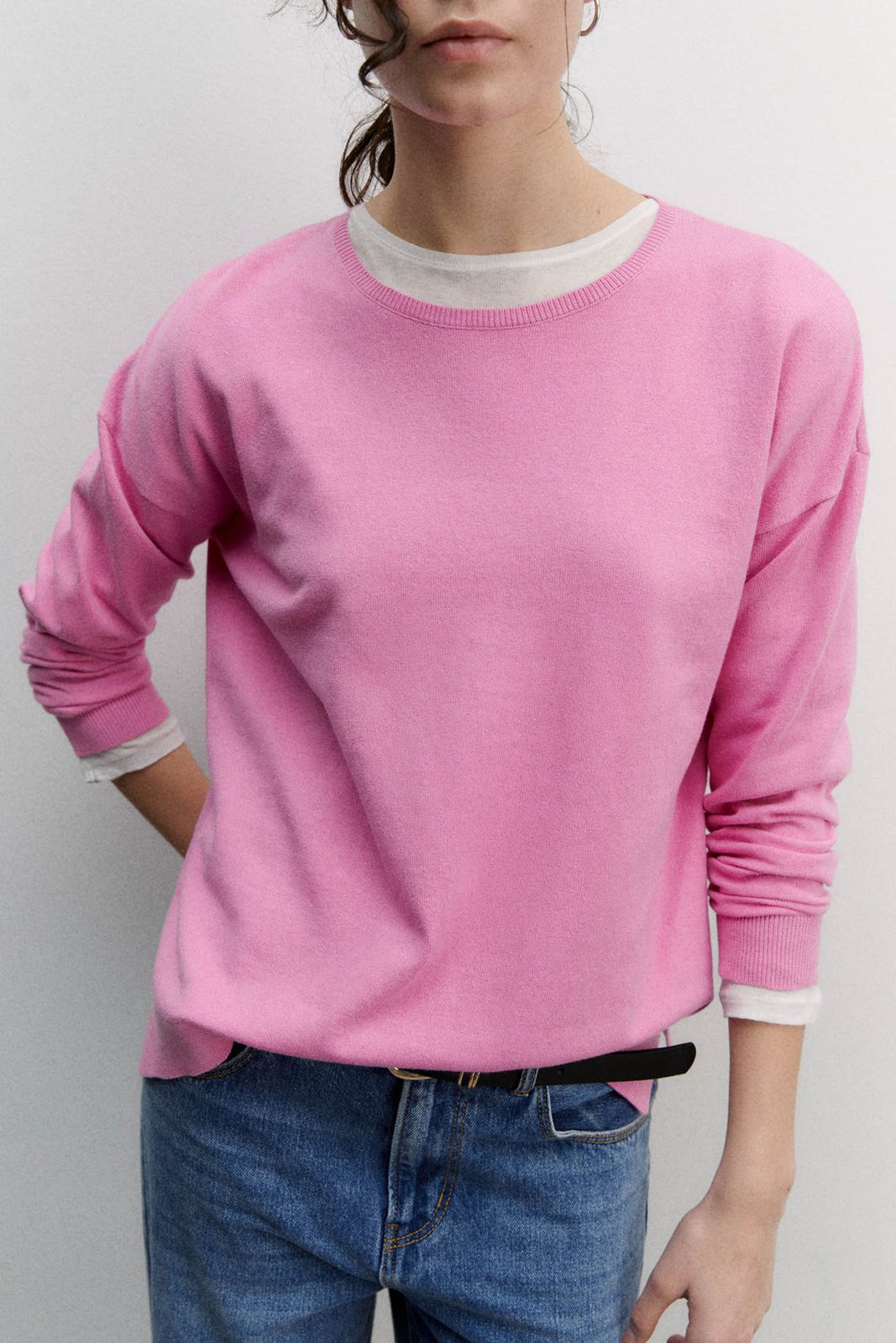 Sfera Basic sweater - Pink 2 Shaws Department Stores