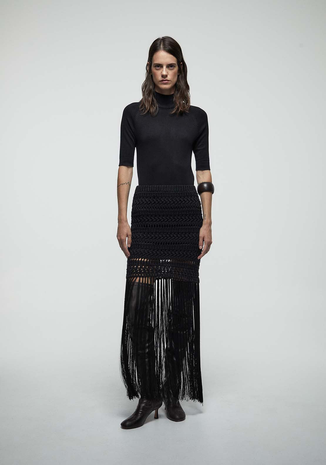 Perkins Collar Sweater - Black