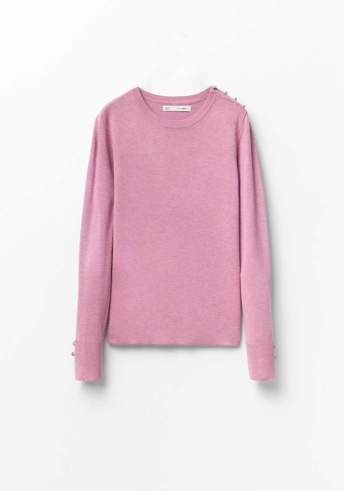 Jewel Button Sweater - Pink