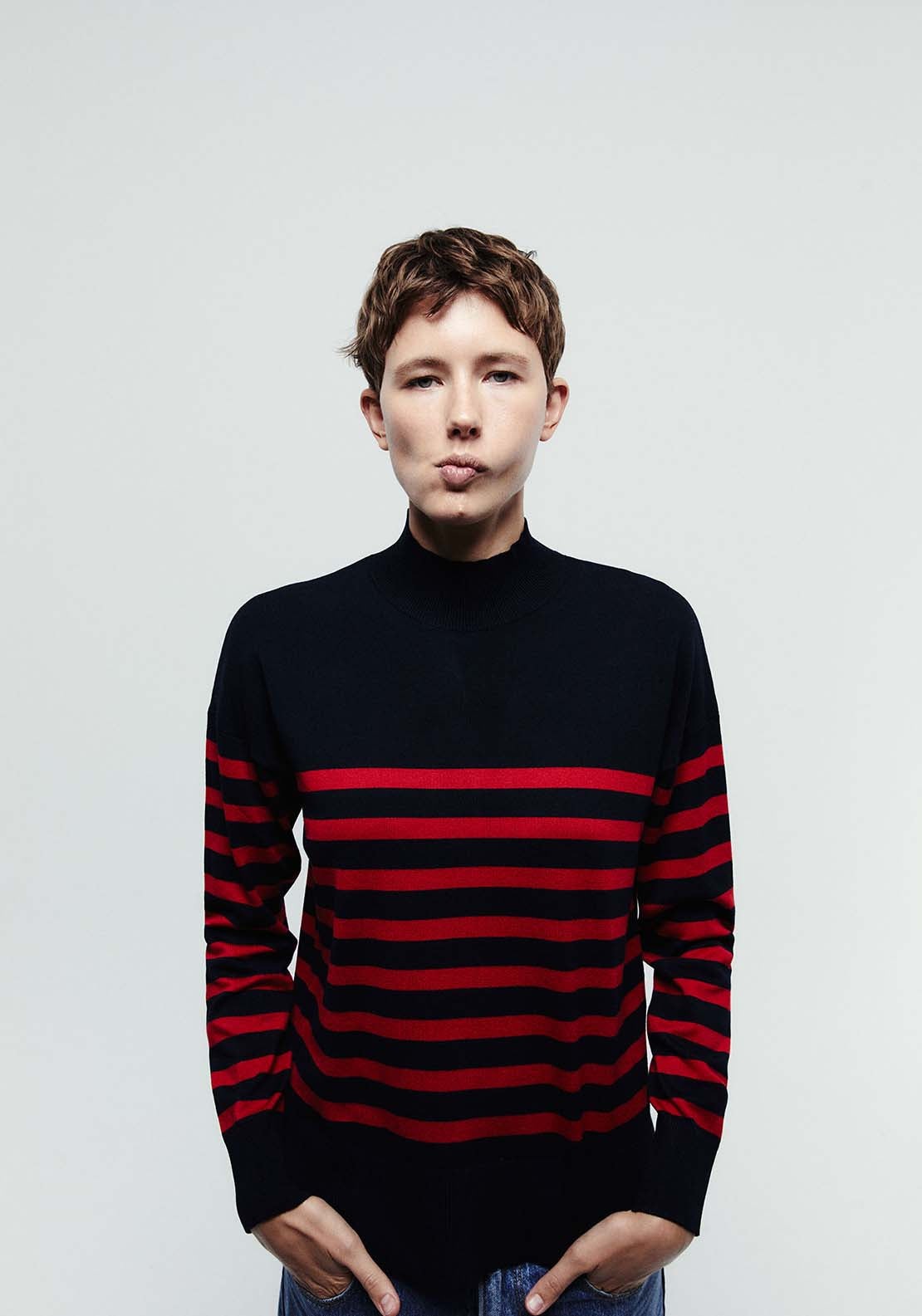 Stripes Sweater - Red