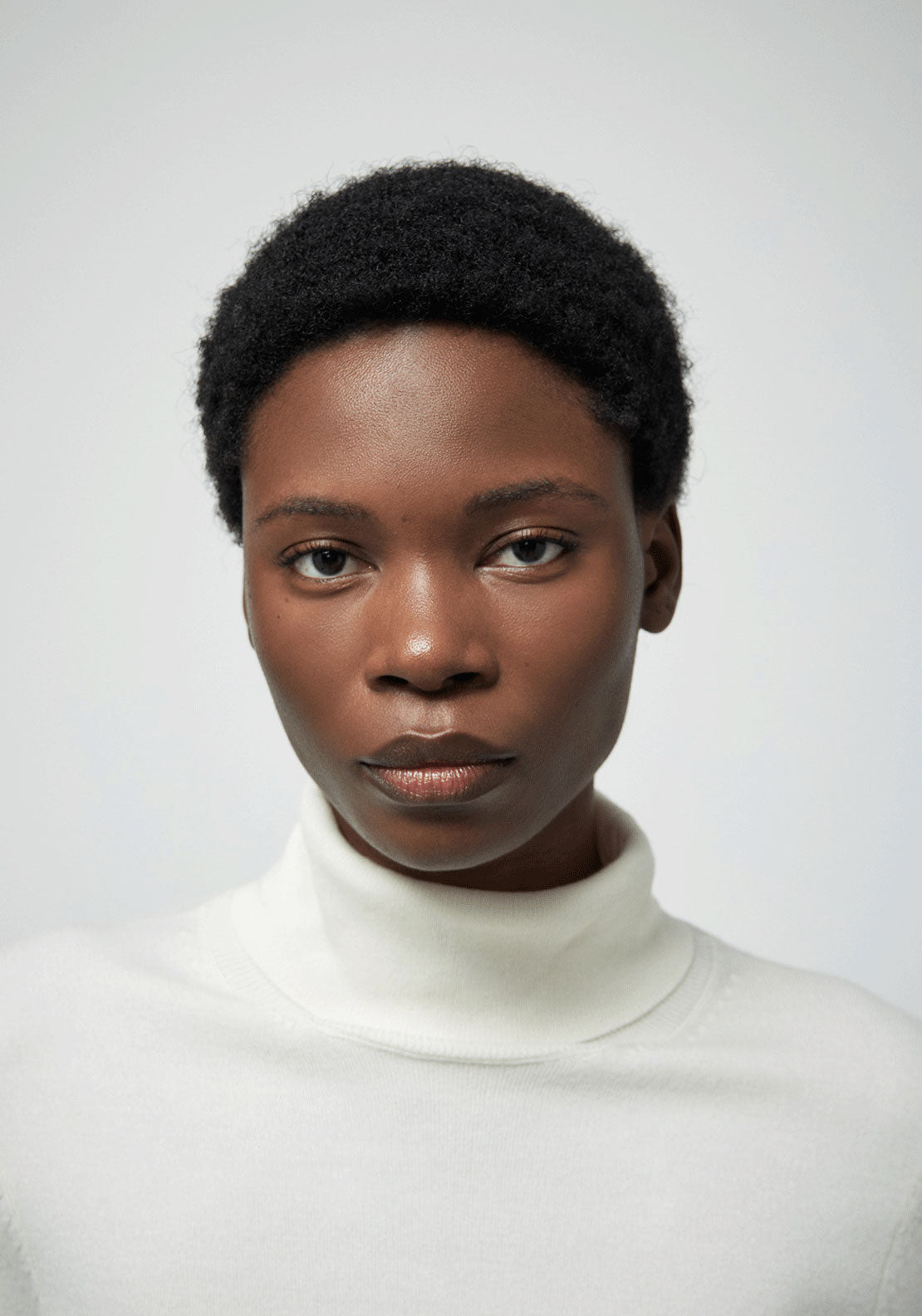 Roll Neck Sweater - White