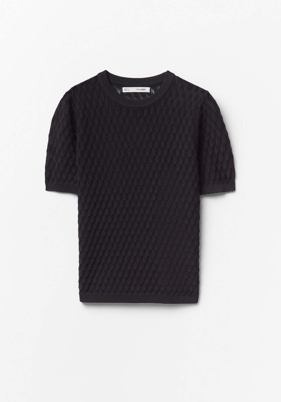 Openwork Sweater - Black