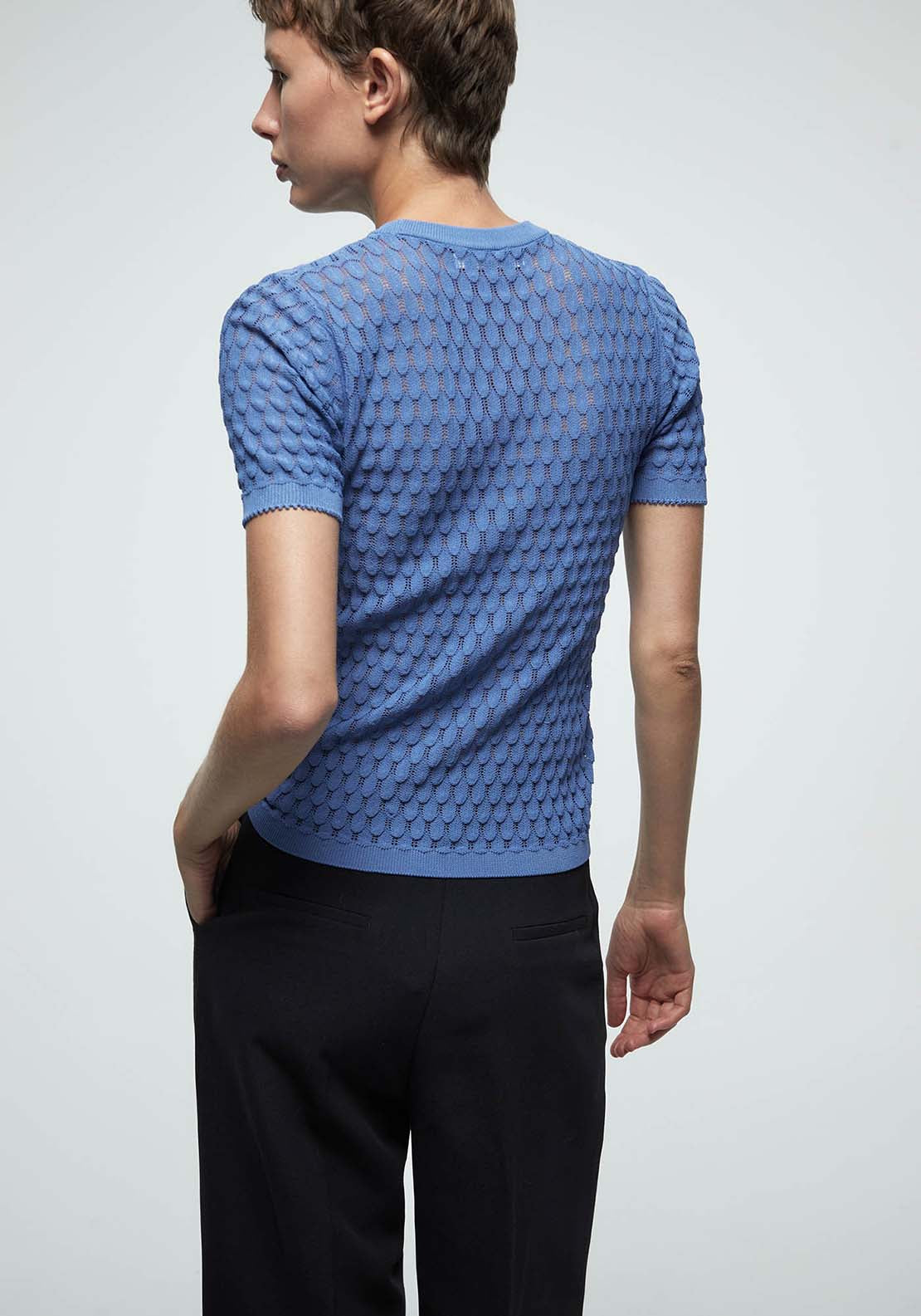Openwork Sweater - Blue