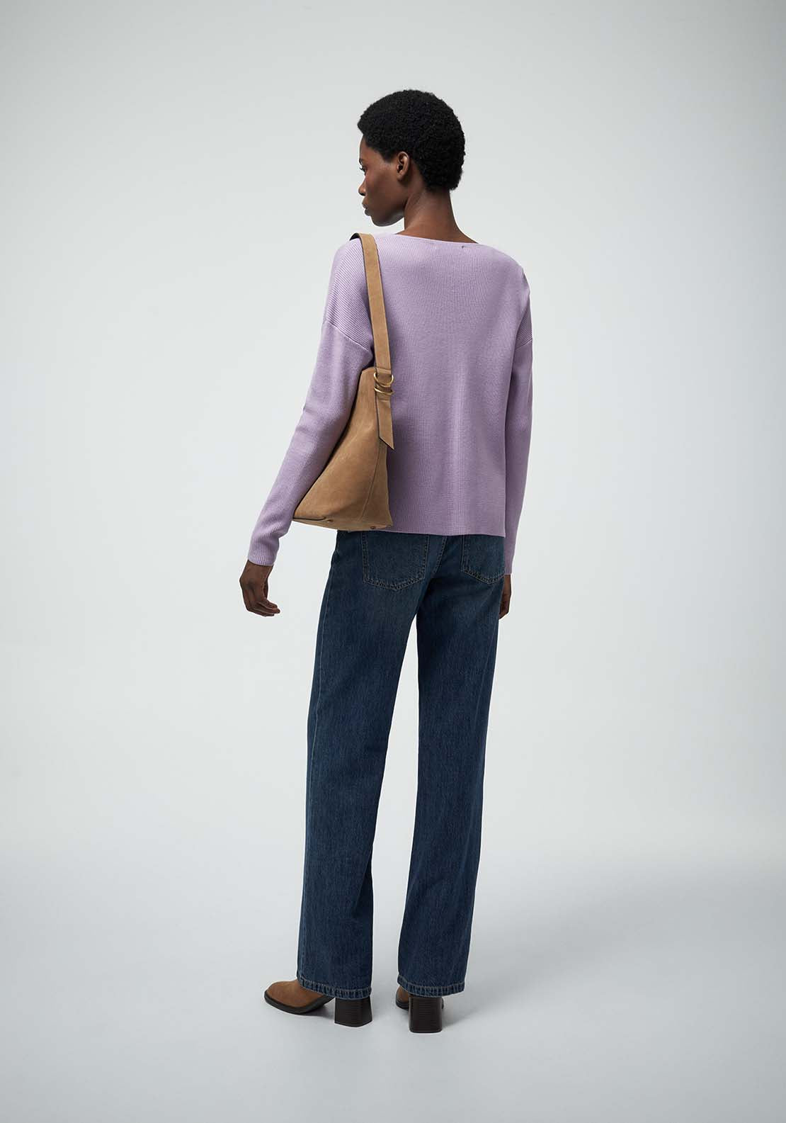V-Neck Sweater - Lilac