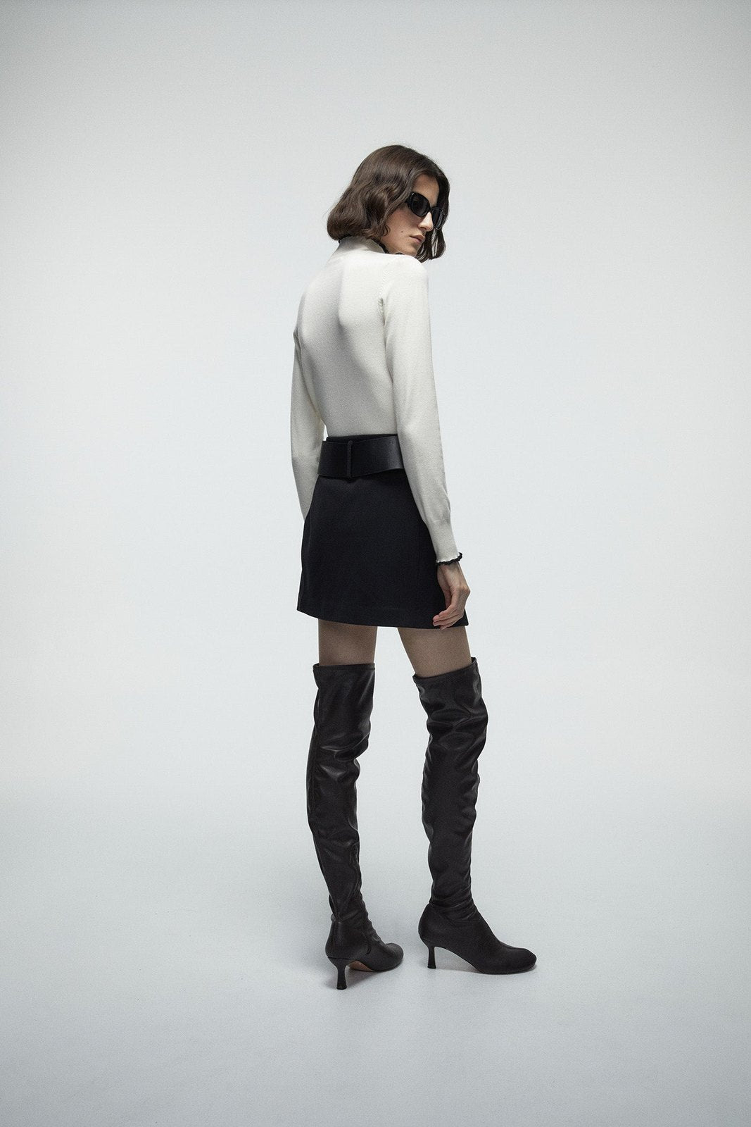 Mock Neck Sweater - Cream