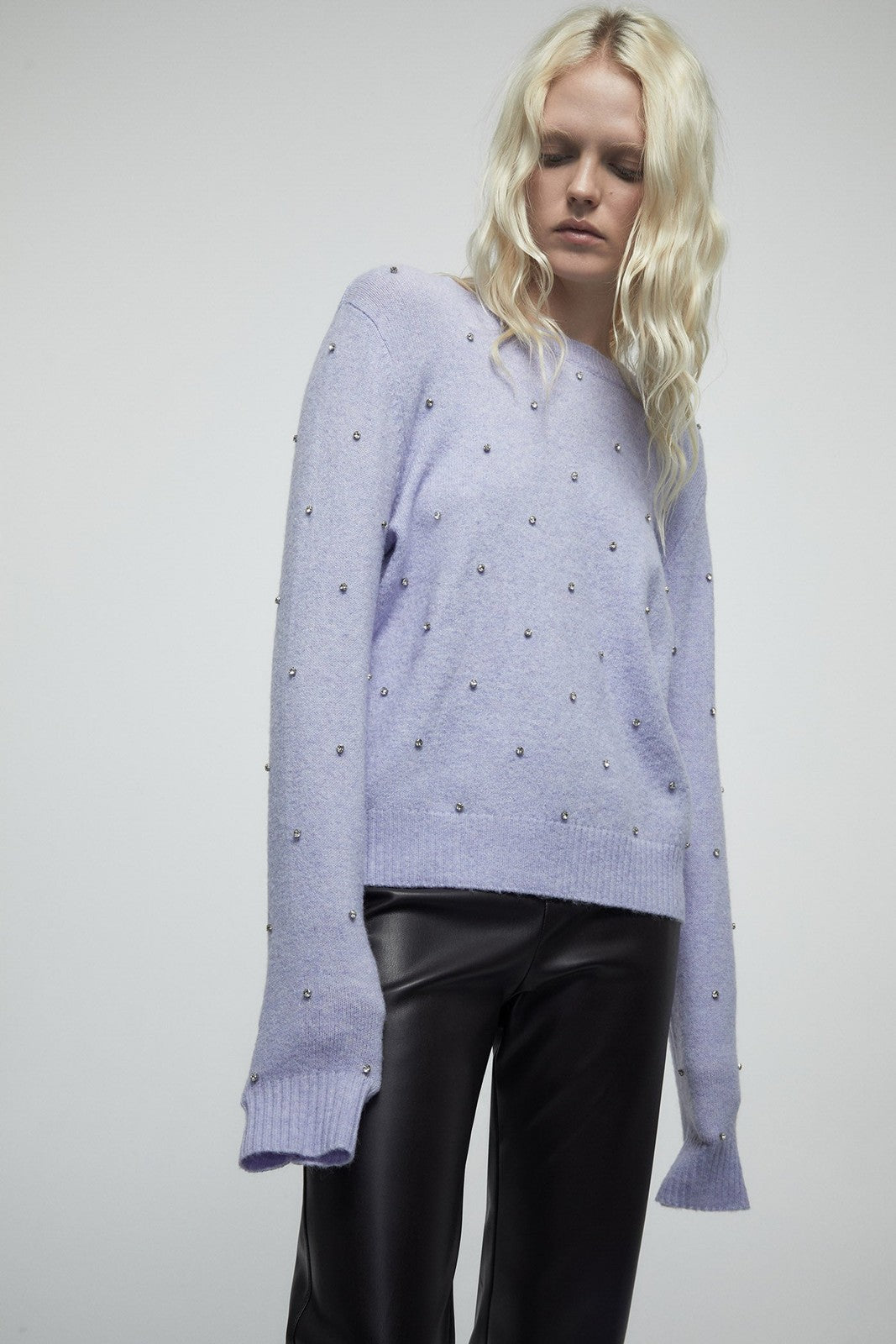 Scattered Sparkles Sweater - Lilac