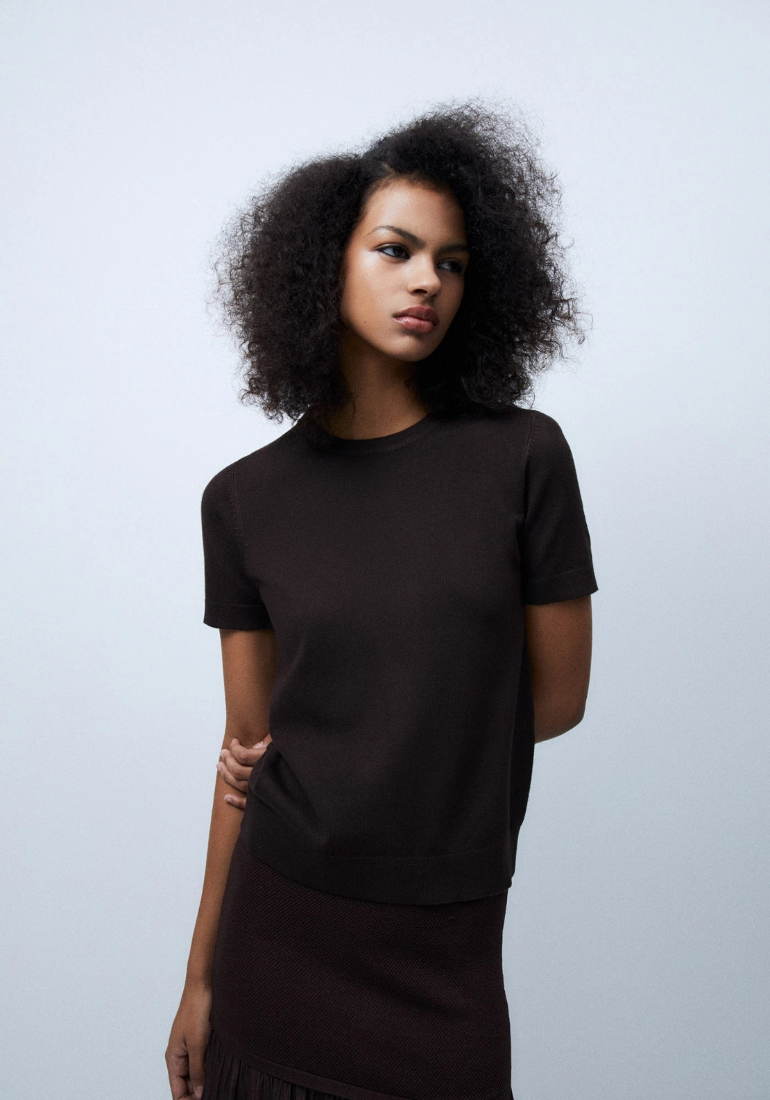 Knitted Sweater - Brown