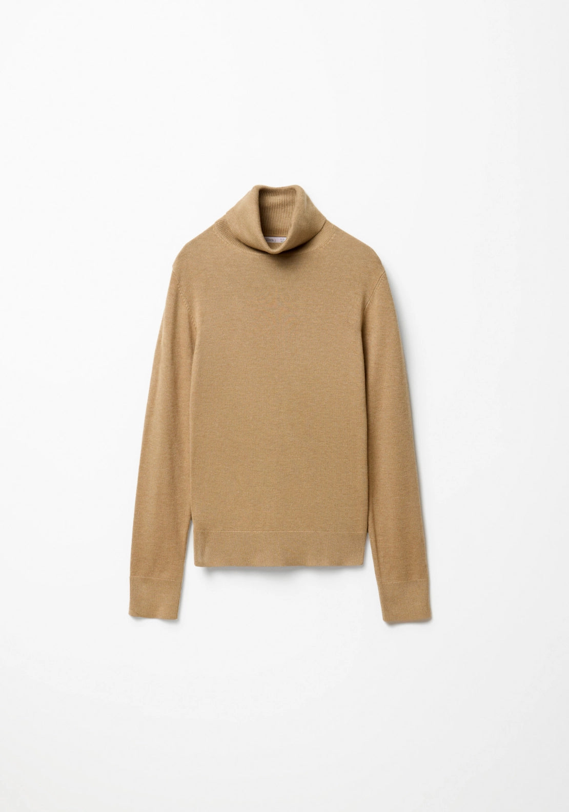 Long Sleeve Roll Neck Jumper - Beige