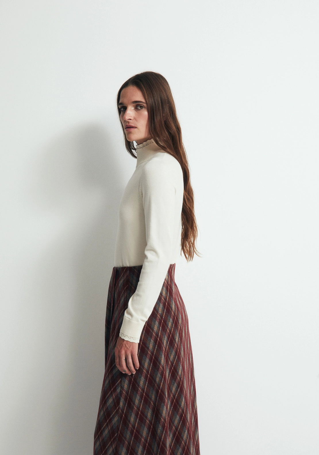 Pointelle Detail Sweater - Cream
