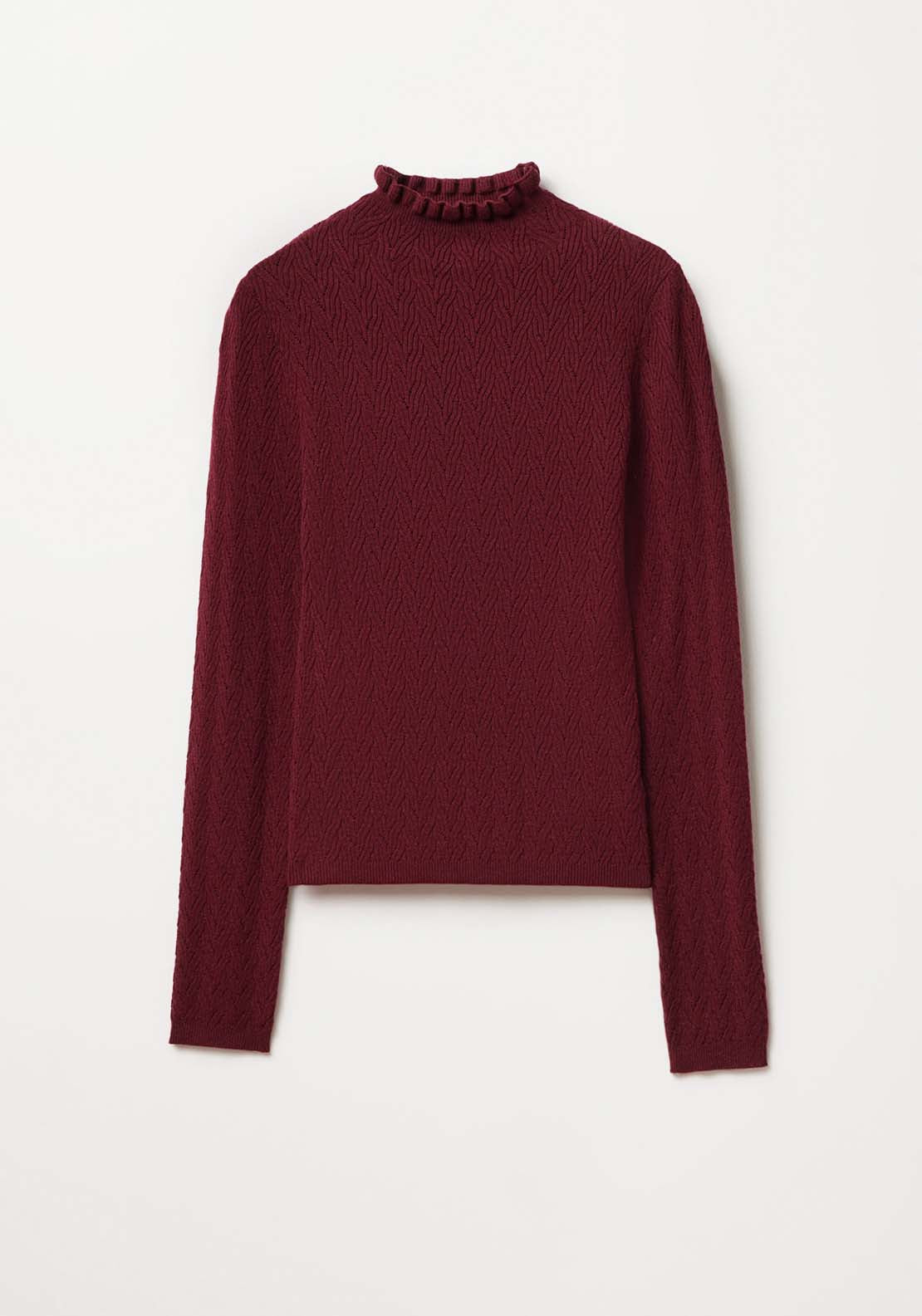 Sfera Structured Sweater - Burgund 6 Shaws Department Stores