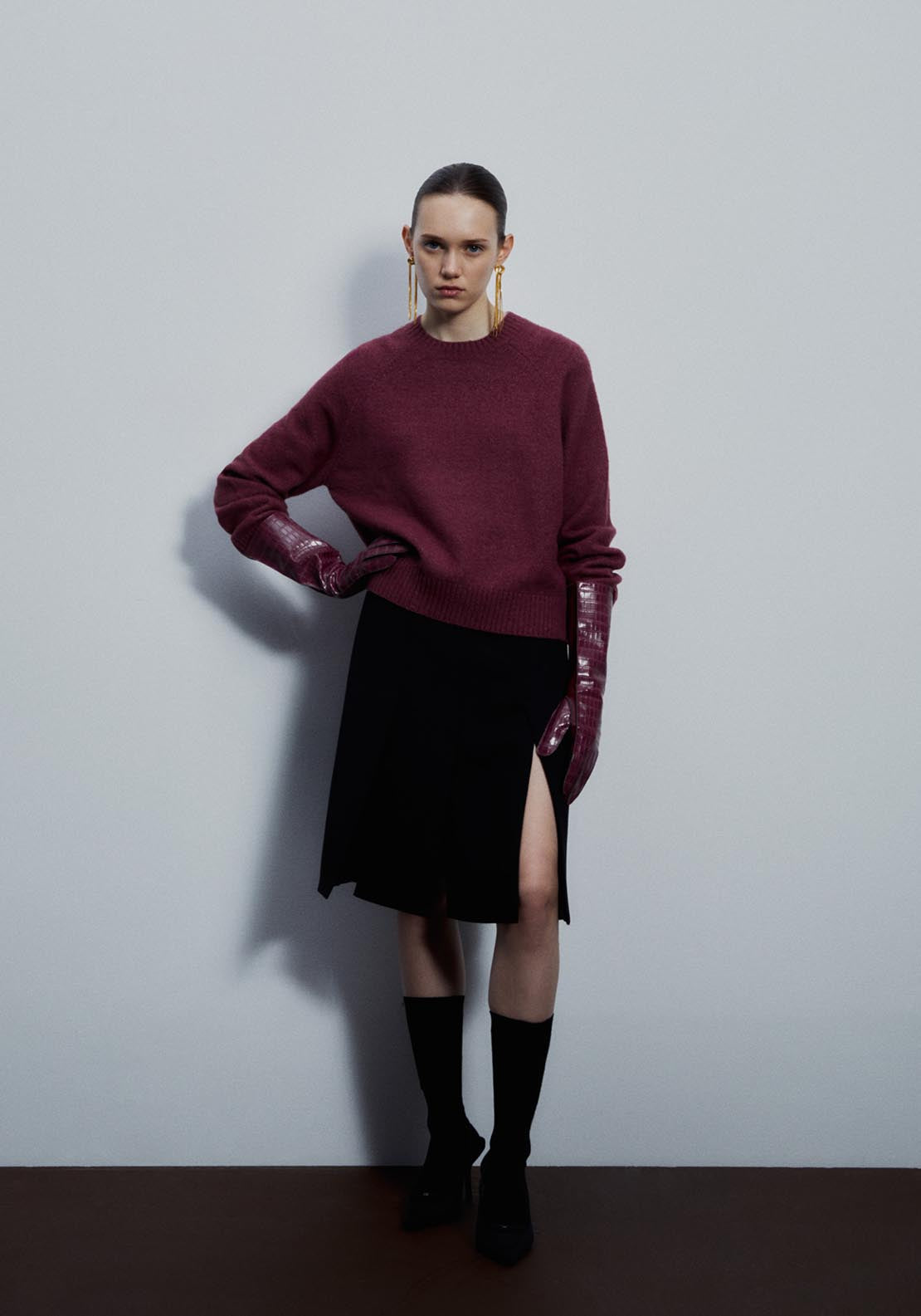 Sfera Short sweater - Currant 3 Shaws Department Stores