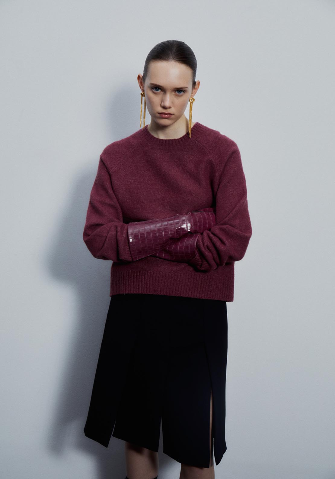 Sfera Short sweater - Currant 1 Shaws Department Stores