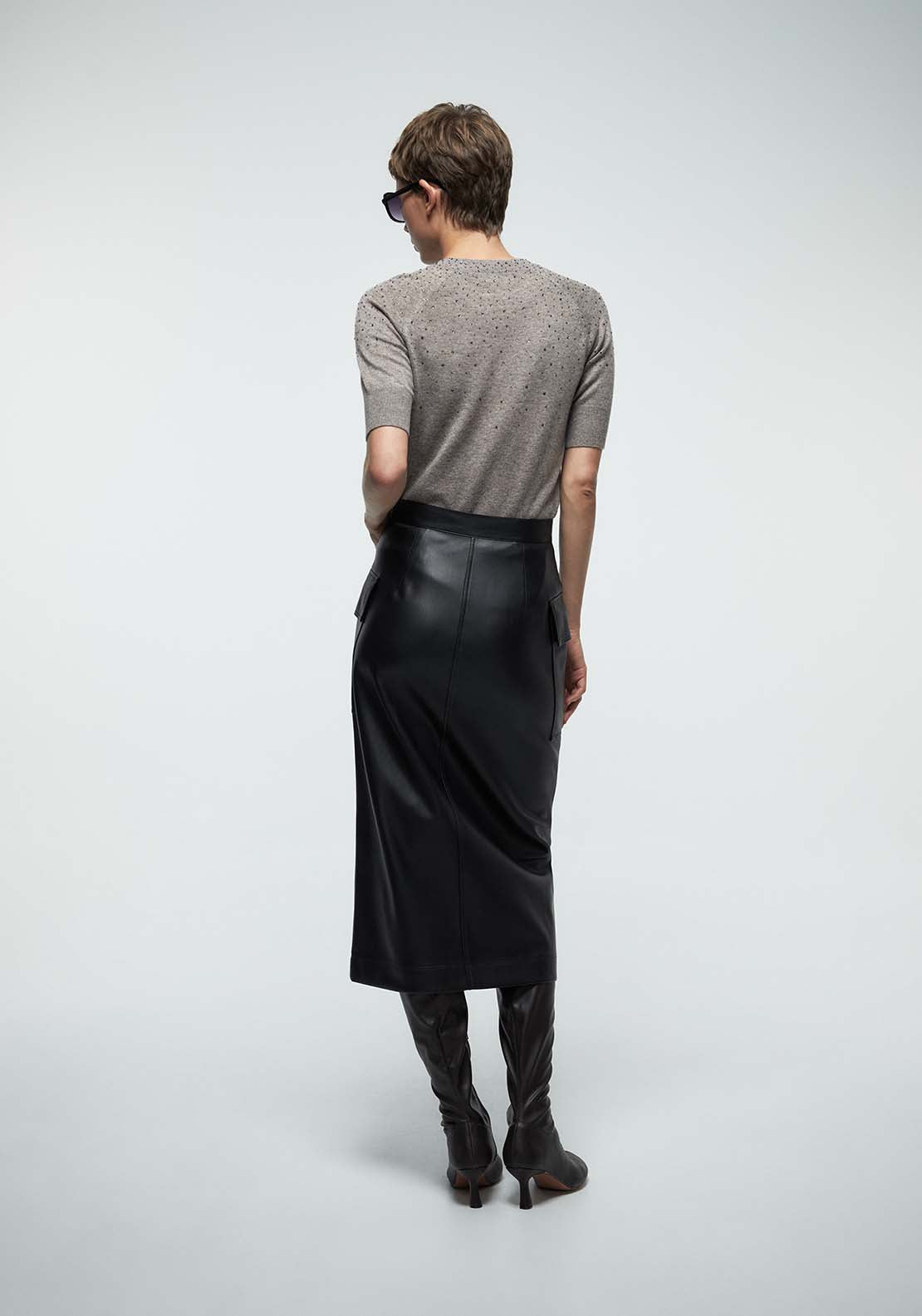 Diamanté Sweater - Melange Light