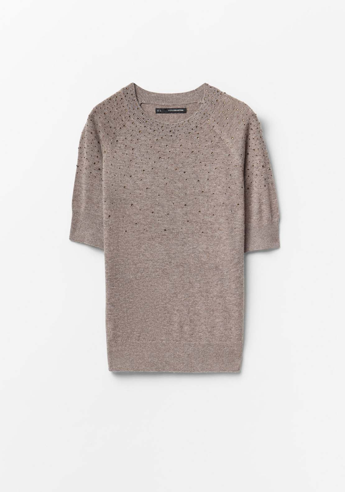Diamanté Sweater - Melange Light