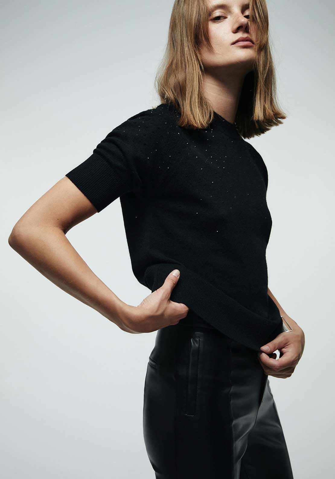 Diamanté Sweater - Black