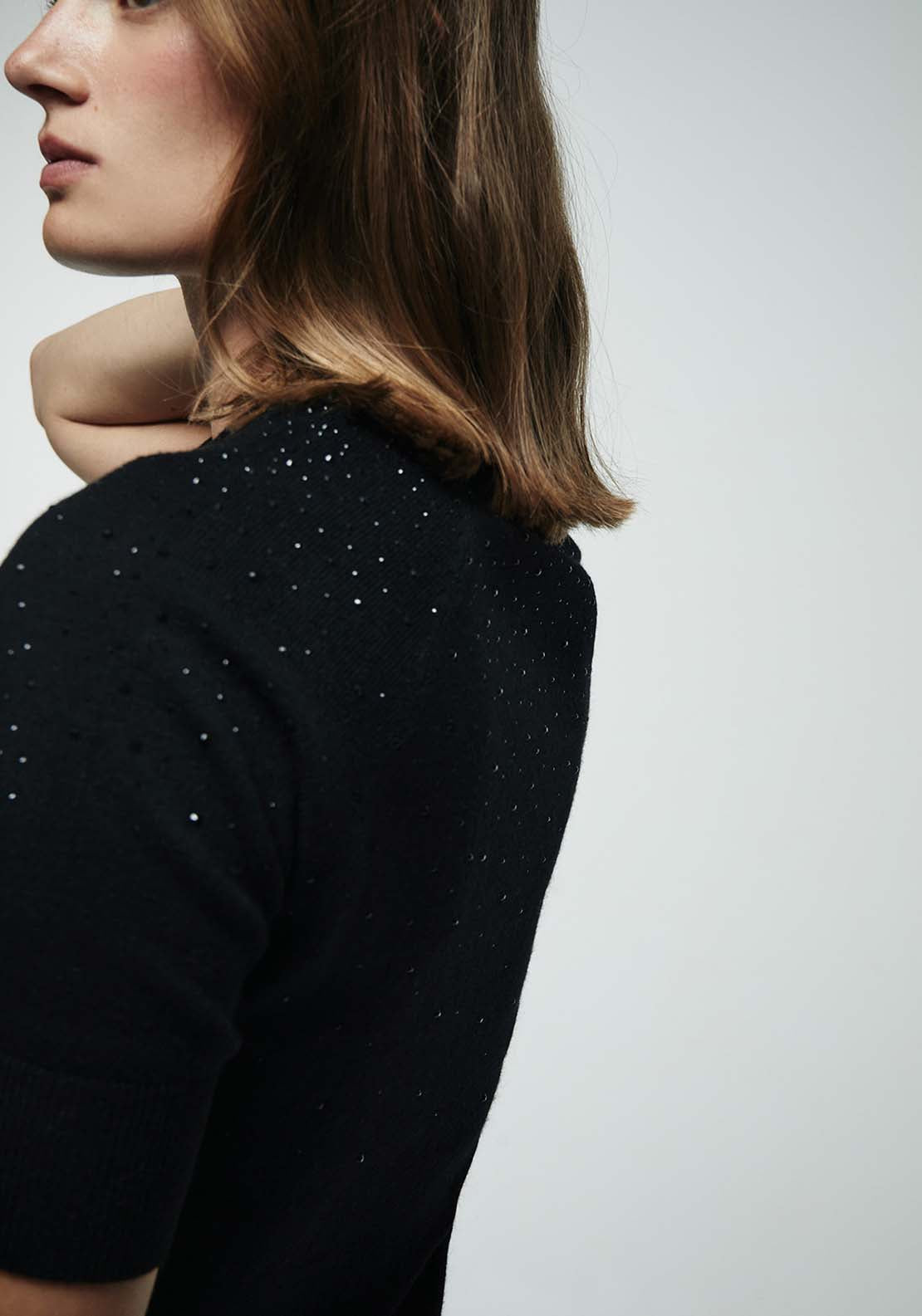 Diamanté Sweater - Black