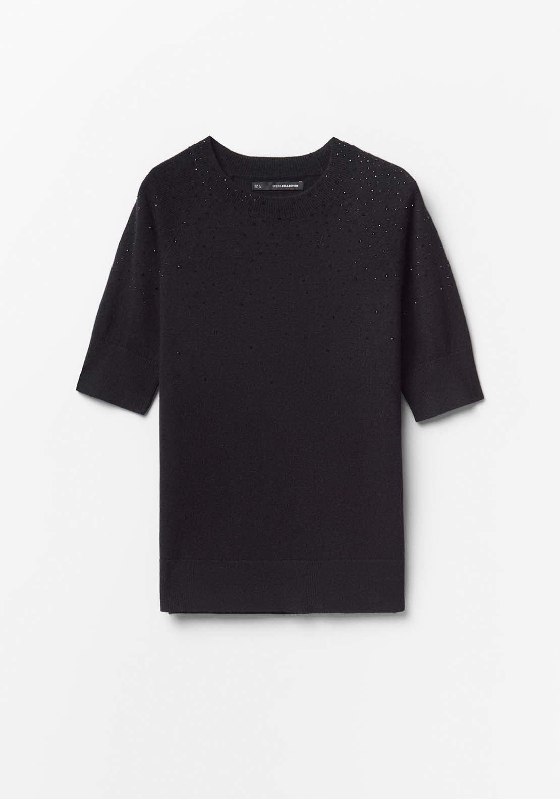 Diamanté Sweater - Black