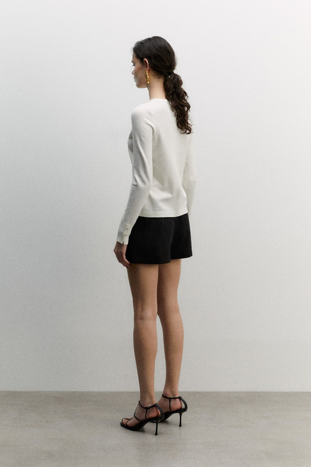 Sfera Plain cardigan - White 6 Shaws Department Stores