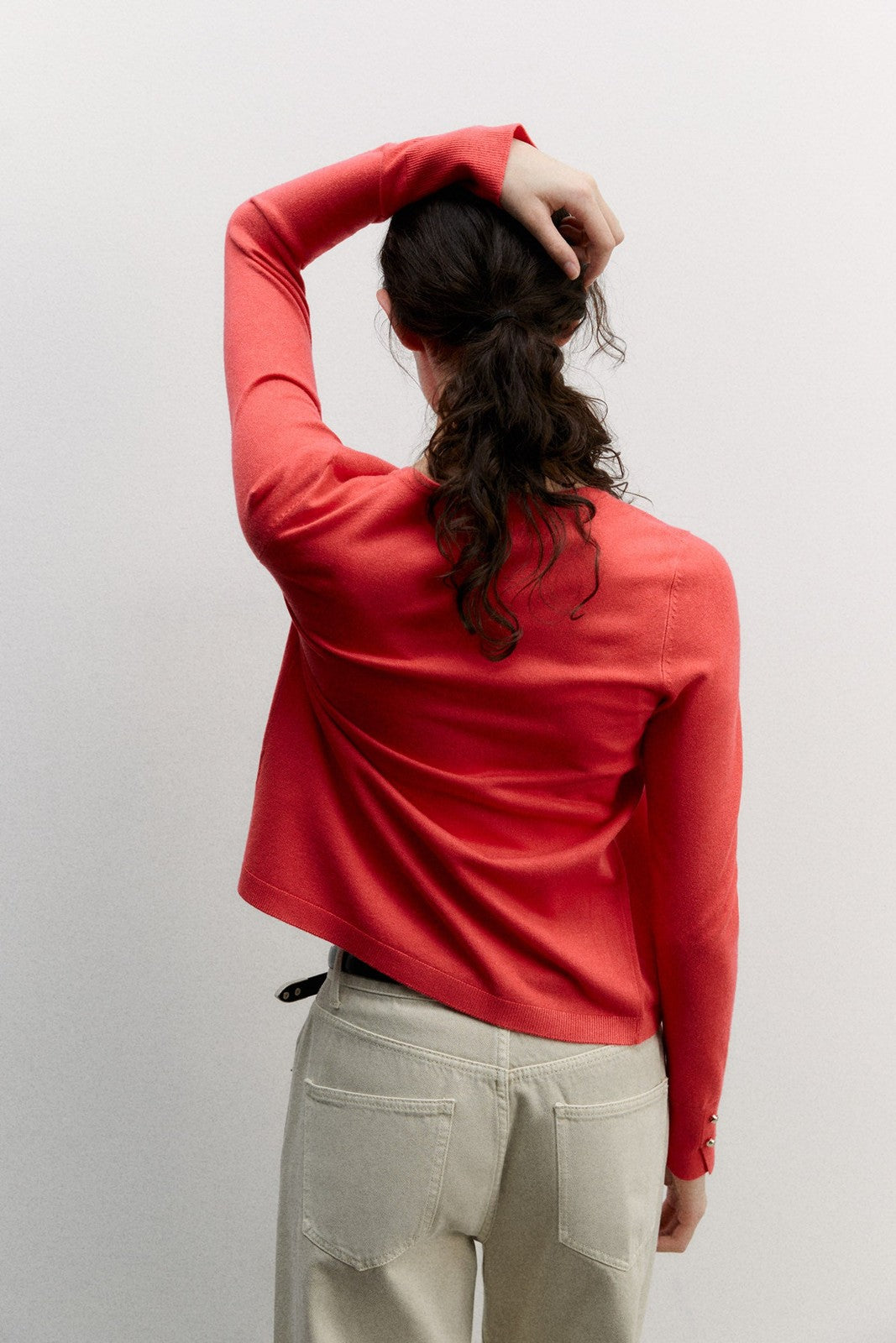 Sfera Plain cardigan - Carmin 6 Shaws Department Stores