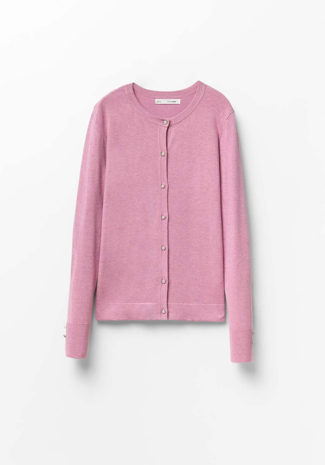 Jewel Button Cardigan - Pink