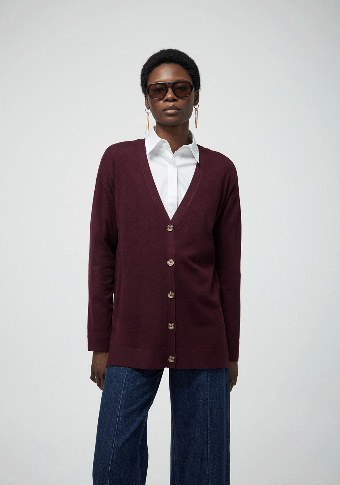Basic Cardigan - Red